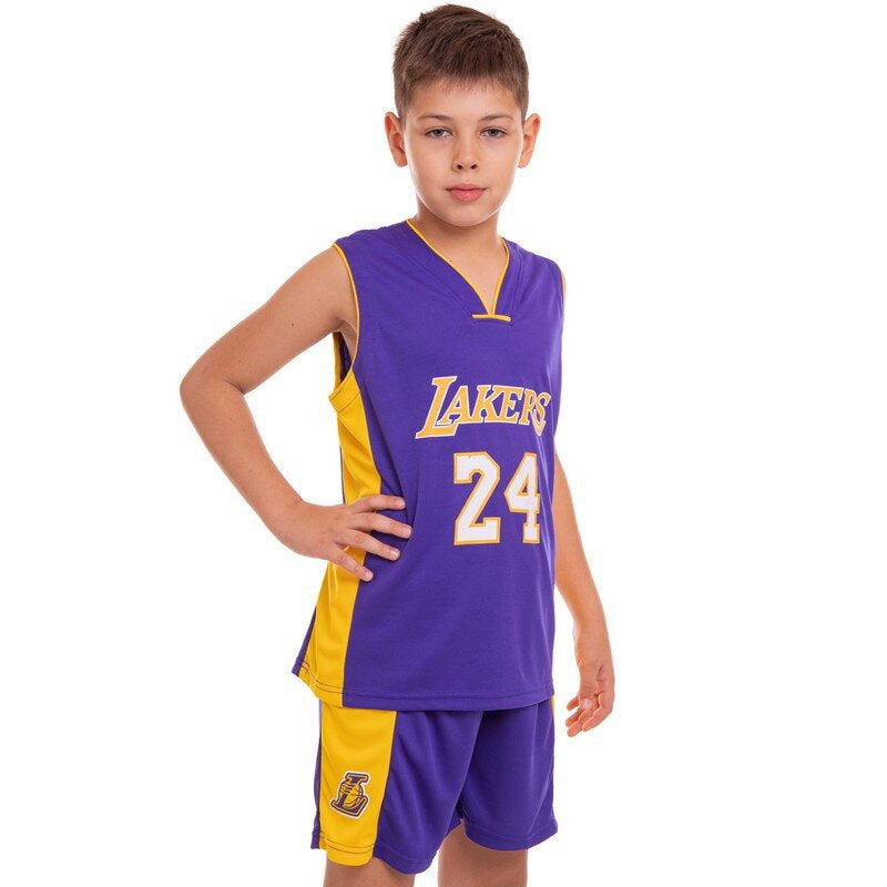 Kids and Adults KOBE #24 Basketball Jersey Star-matched Uniform Shirts and Shorts