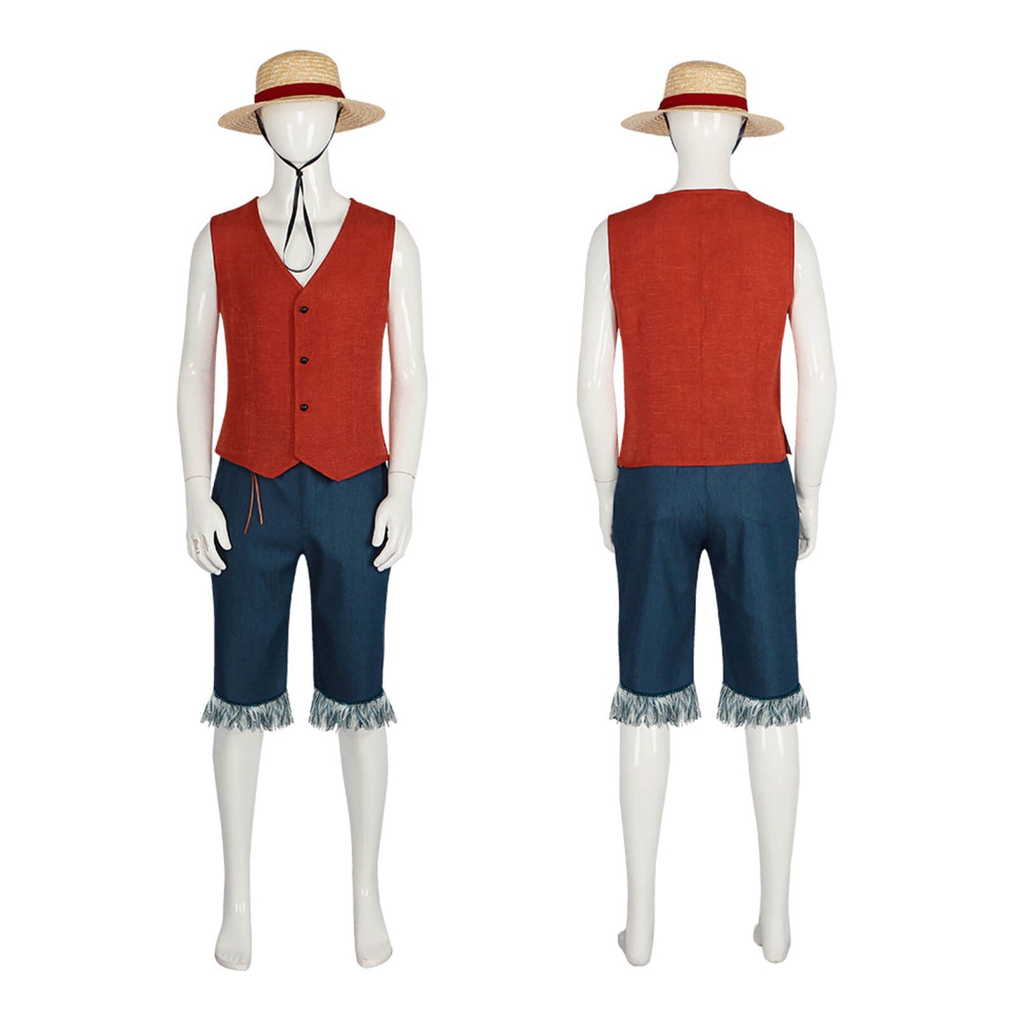 Luffy Costume Straw Hats Pirates Cosplay Outfit Monkey D. Luffy Costume