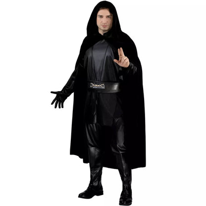 Luke Skywalker Costume Deluxe Jedi Black Outfit Tunic Hooded Robe Full Set