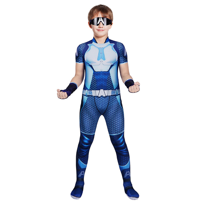 The Boys Adults A-train Costume Jumpsuit Gloves and Glasses Suit Halloween Cosplay Outfit