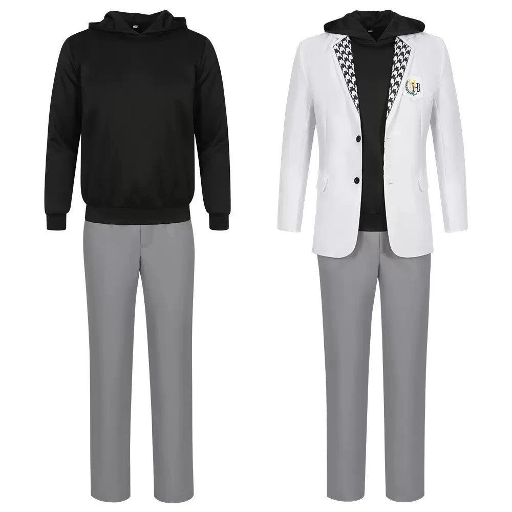 Nagi Seishiro Costume Black Hoodie School Uniform Full Set Nagi Cosplay Outfit with Wig