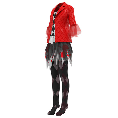 Adult Harley Joker Costume 2024 Movie Lady Harley Red and Black Cosplay Outfit