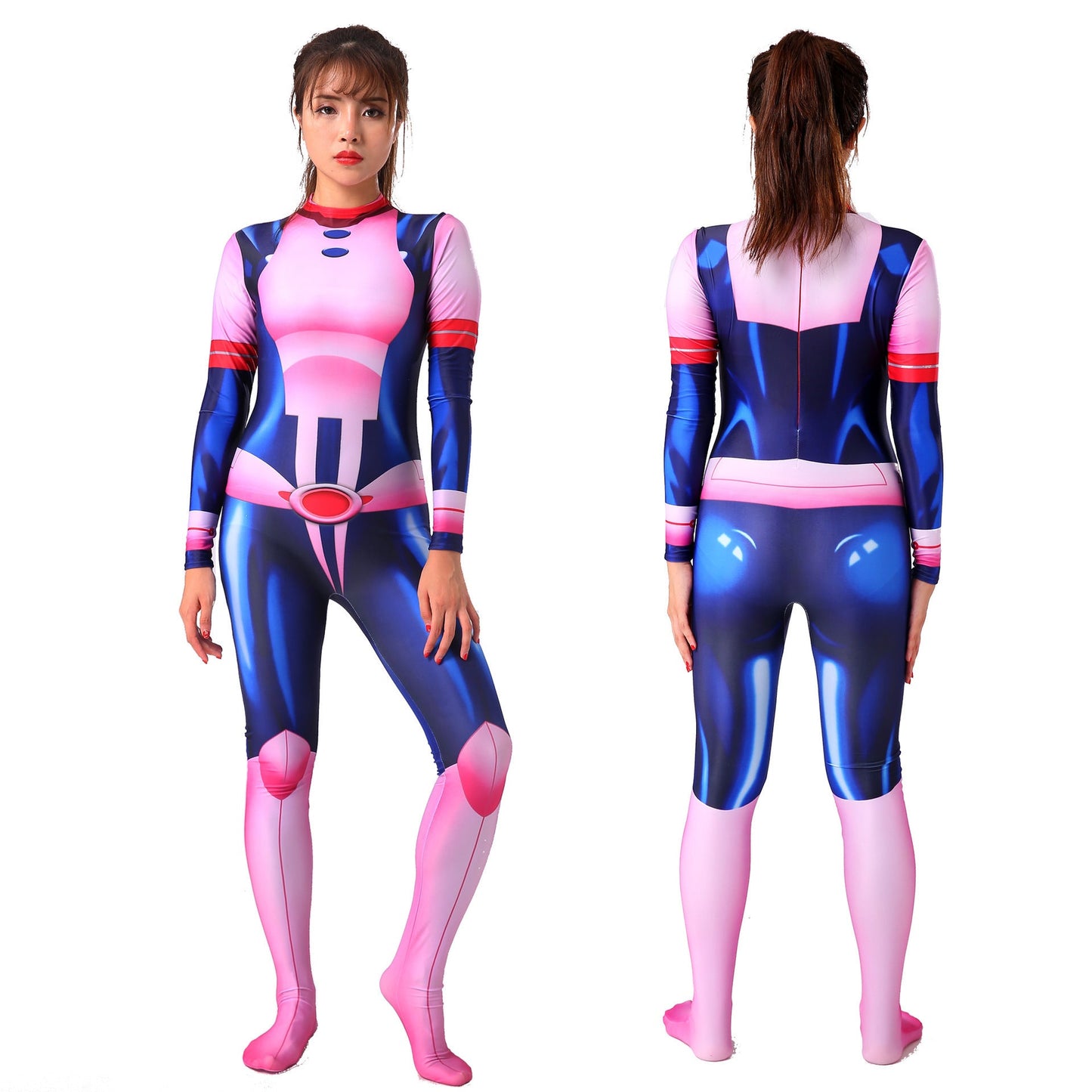 Women Ochaco Uraraka Costume Hero Cosplay Outfit Uraraka Fighting Suit