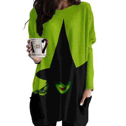 Women Wicked The Witch Costume Plus Size Elphaba Shirt Sweatshirt for Daily Wear