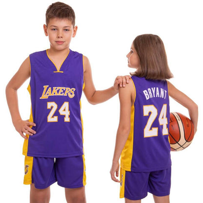 Kids and Adults KOBE #24 Basketball Jersey Star-matched Uniform Shirts and Shorts