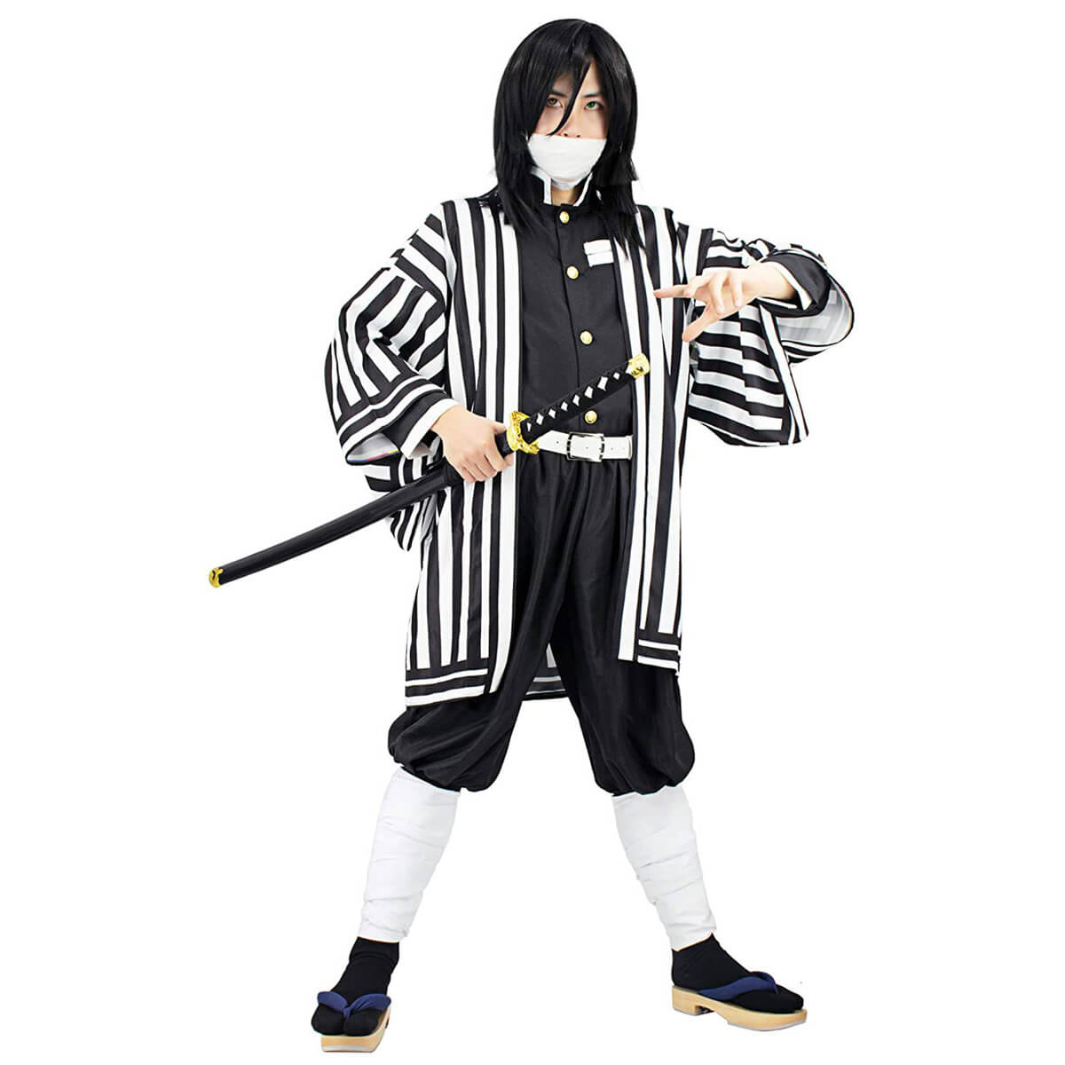 Obanai Iguro Costume Halloween Cosplay Outfit Full Set