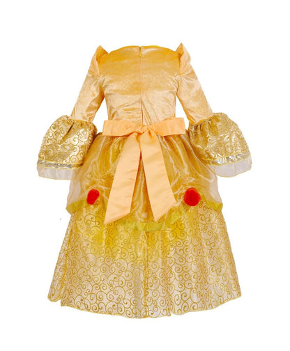 Classic Princess Belle Dress Cosplay Costume Halloween Party Dress Up