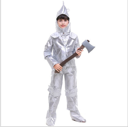 Boy Purim The Wizard Tin Man Cosplay Halloween Carnival Costume