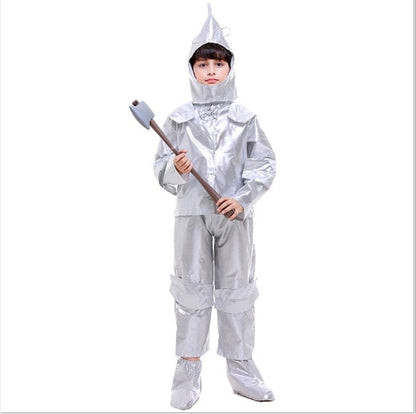 Boy Purim The Wizard Tin Man Cosplay Halloween Carnival Costume