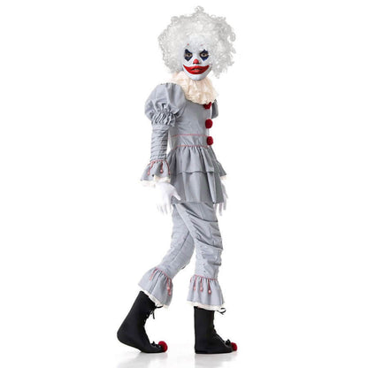 Clown Costume It Dancing Clown Role Playing Sets Joker Halloween Outfit for Kids Adults