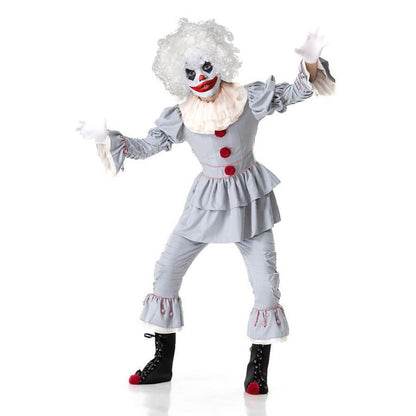 Clown Costume It Dancing Clown Role Playing Sets Joker Halloween Outfit for Kids Adults