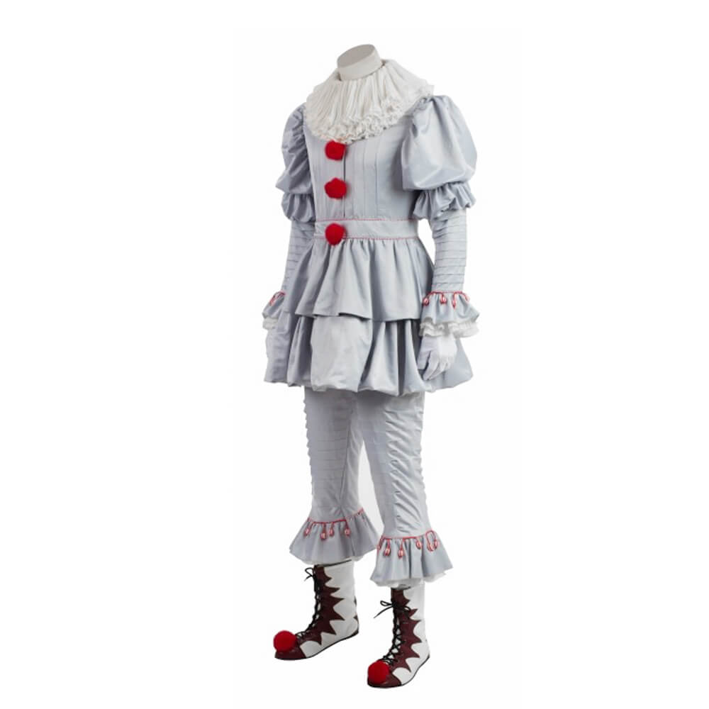 Clown Costume It Dancing Clown Role Playing Sets Joker Halloween Outfit for Kids Adults