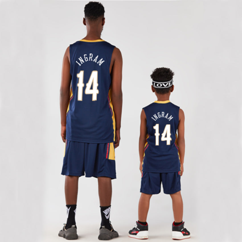 Dad And Son New Orleans Basketball Jersey Matching Birthday Gift Kids Adult Sport Outfit