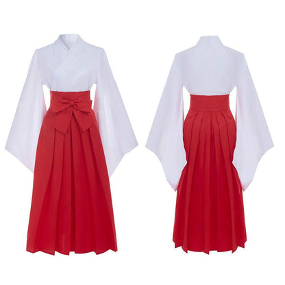 Teens/Adult Utahime Lori Costume White Red Kimono Dress Full Set for Women Girl Cosplay