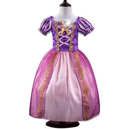 Girl Princess Dress Rapunzel Cosplay Costume Birthday Carnival Party Dress Up