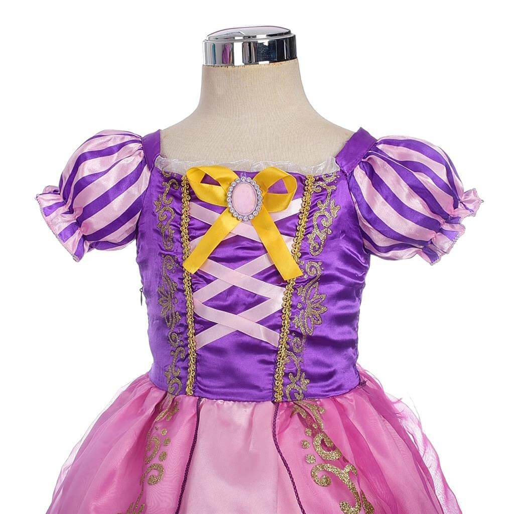 Girl Princess Dress Rapunzel Cosplay Costume Birthday Carnival Party Dress Up