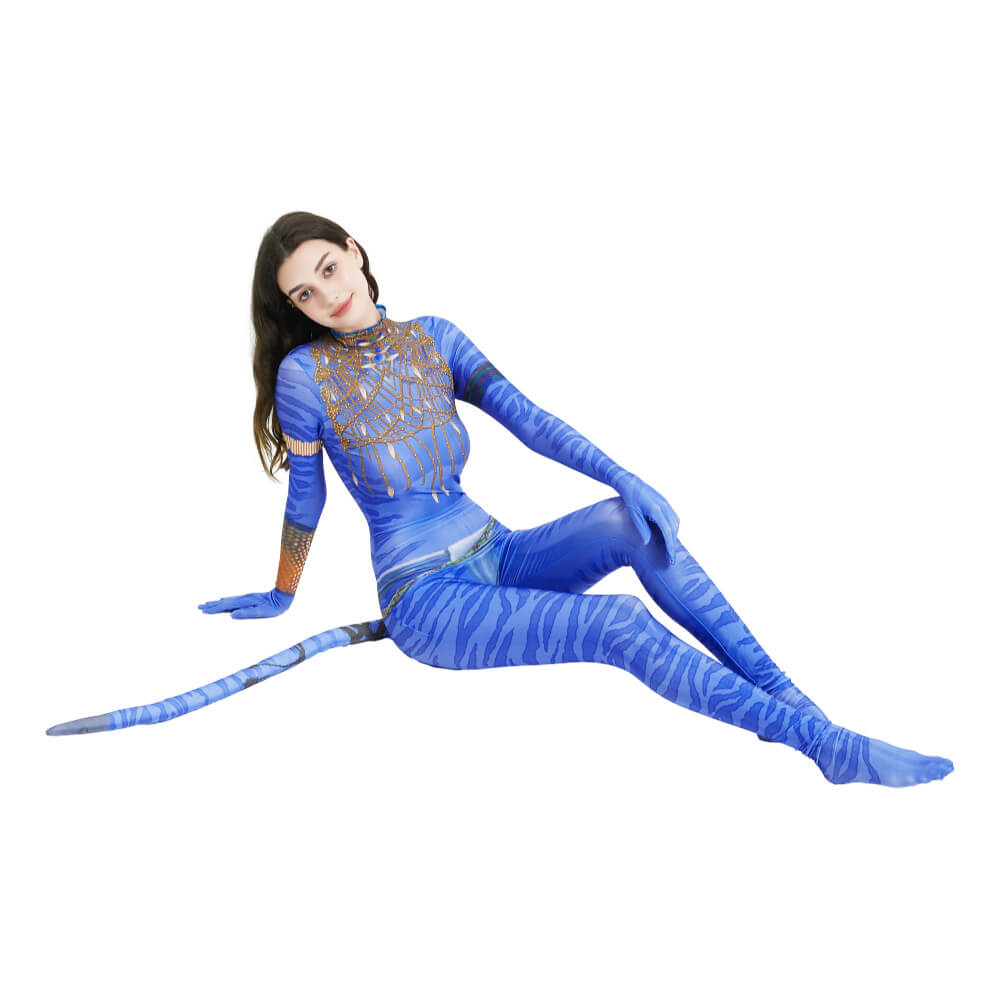 Ronal Costume with Tail The Way of Water Jumpsuit Ronal Cosplay Outfit for Kids Teens