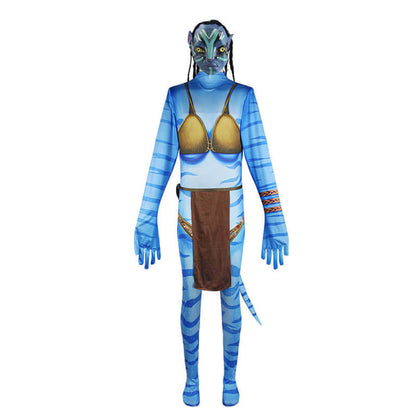 Neytiri Costume The Way of Water Jake Sully Jumpsuit Cosplay Full Set for Kids and Adult