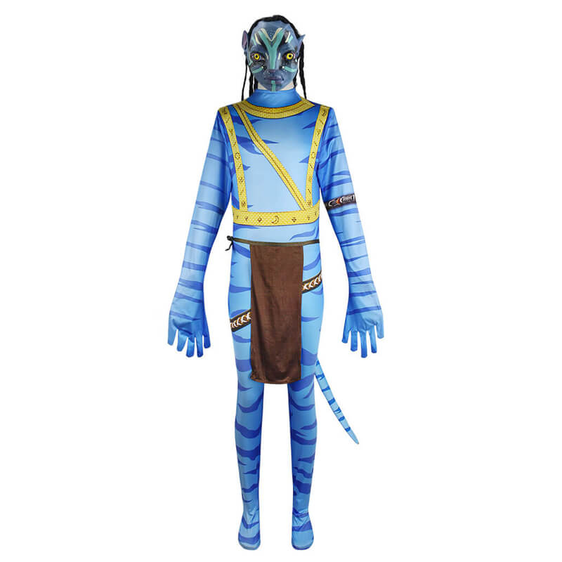 Neytiri Costume The Way of Water Jake Sully Jumpsuit Cosplay Full Set for Kids and Adult