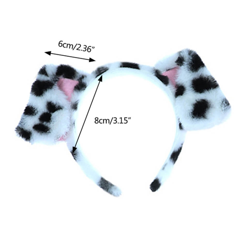 Girls Head Band with Dog Ears Women Fluffy Hair Band Soft Hair Ties