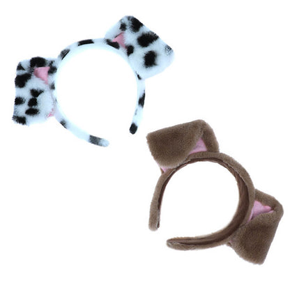 Girls Head Band with Dog Ears Women Fluffy Hair Band Soft Hair Ties