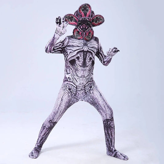 Demogorgon Costume Stranger Monster Jumpsuit Overall Full Set with Headgear