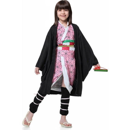 Kids Anime Costumes Nezuko Tanjiro Cosplay Outfits Shinobu Kyojuro KanaoHalloween Costumes