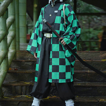 Tanjiro Kamado Costume Halloween Tanjiro Cosplay Outfit Full Set