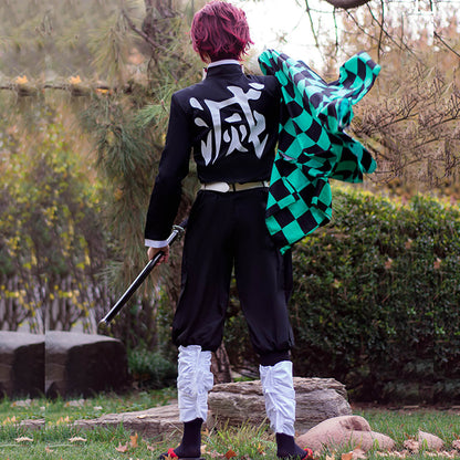 Tanjiro Kamado Costume Halloween Tanjiro Cosplay Outfit Full Set