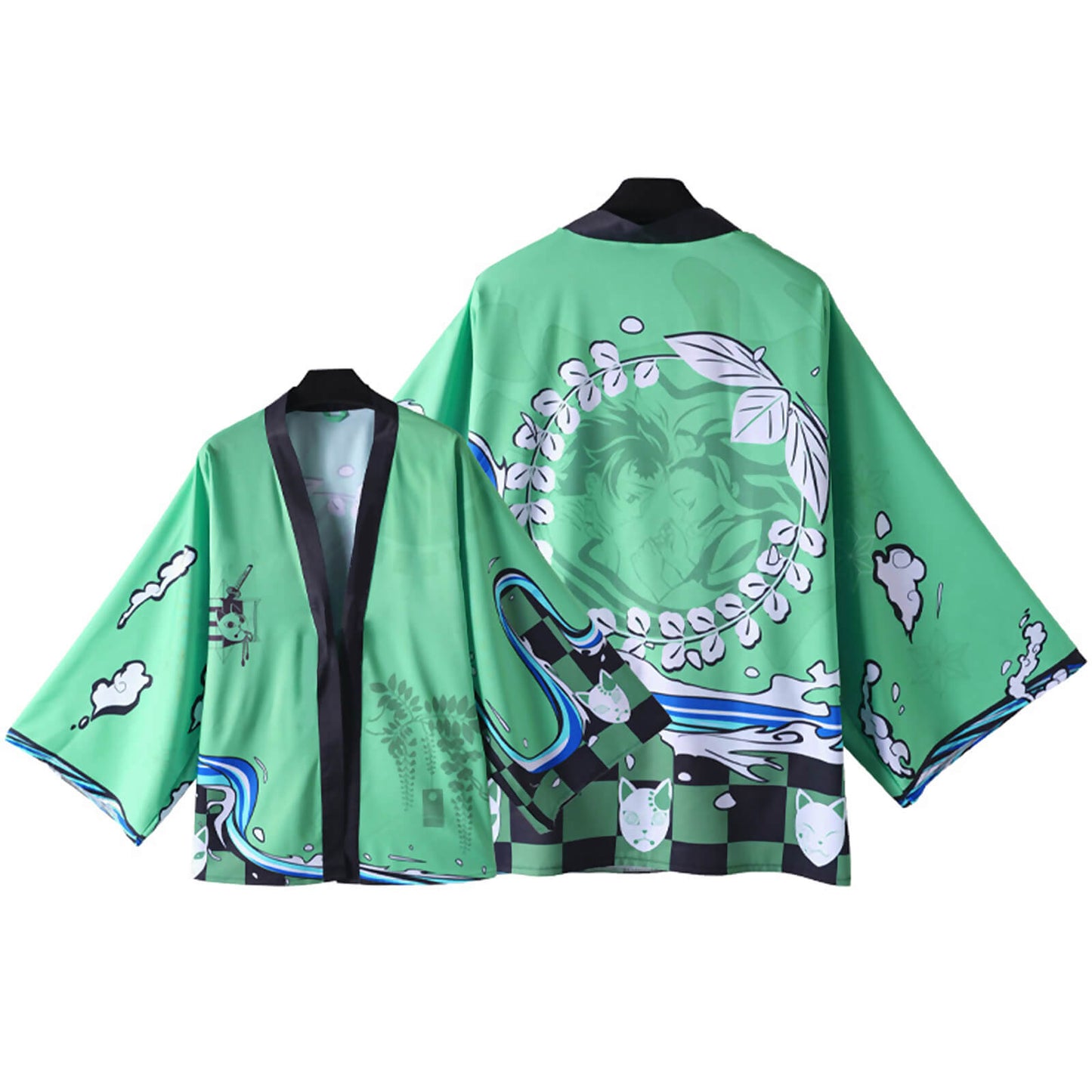 Kids Tanjiro Nezuko Kimonos Zenitsu Giyu Kyojuro Haori Coat Cosplay Costume