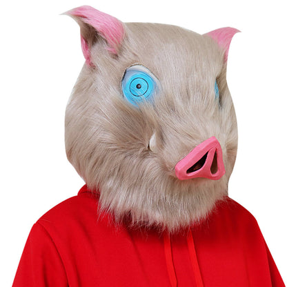 Hashibira Inosuke Mask Pig Plush Helmet Halloween Cosplay Essentials