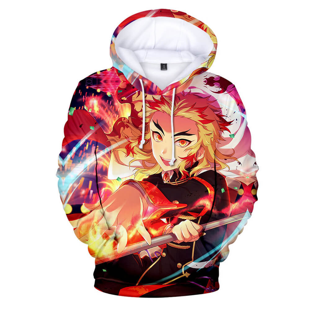 Kids 3D Anime Printing Hoodies Nezuko Shinobu Tanjiro Zenitsu Giyu Cosplay Sweatshirts