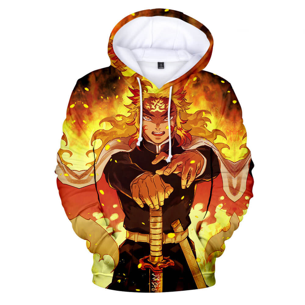 Kids 3D Anime Printing Hoodies Nezuko Shinobu Tanjiro Zenitsu Giyu Cosplay Sweatshirts