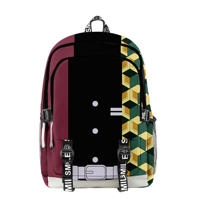 Nezuko Zenitsu Backpack Tanjiro School Bags Obanai Sabito Travel Bags with Large Capacity