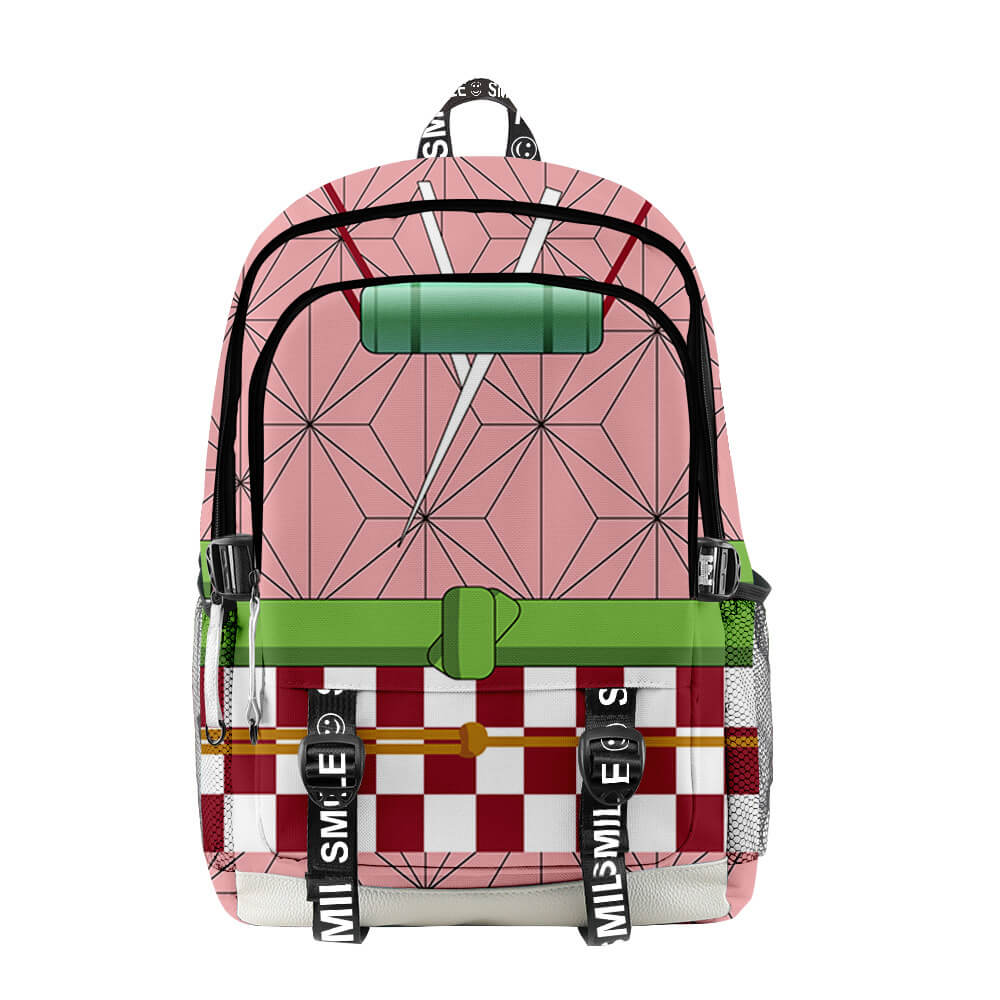 Nezuko Zenitsu Backpack Tanjiro School Bags Obanai Sabito Travel Bags with Large Capacity