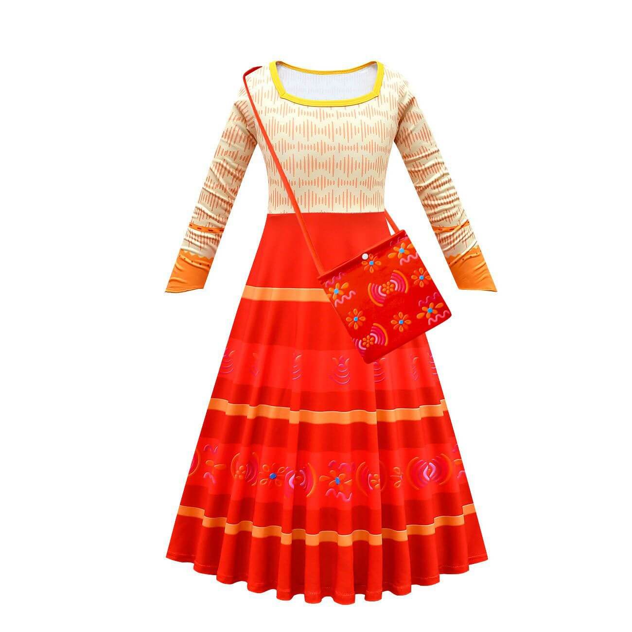 Kids Dolores Dress Magic Family Madrigal Cosplay Costume Girls A-line Swing Princess Dress