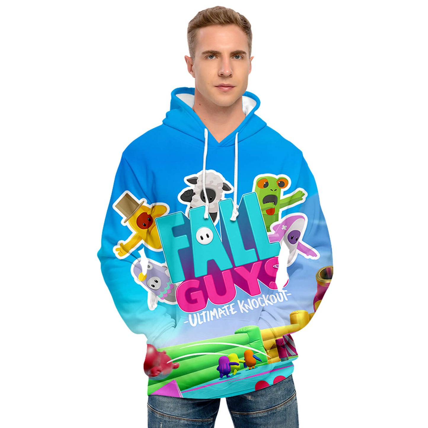 Fall Guys Hoodie Ultimate Knockout Unisex Fall Guys Video Game Sweatshirt Adults/Youth