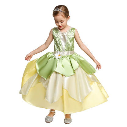 Princess Tiana Dress Role Playing Dresses Halloween Costume