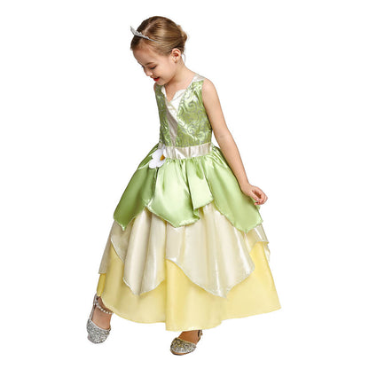 Princess Tiana Dress Role Playing Dresses Halloween Costume