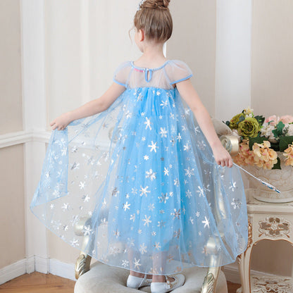 Princess Elsa Dress Kids Elsa Cosplay Costume Birthday Dress up Outfits