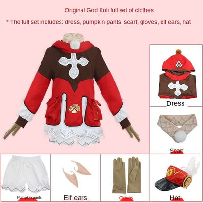 Klee Cosplay Costume Party Outfit Full Set for Halloween Party
