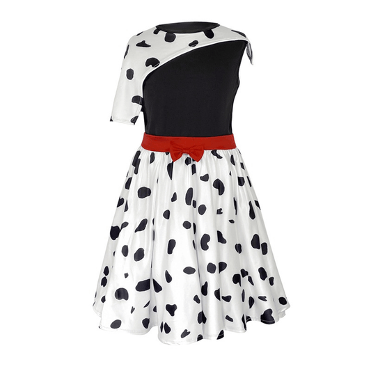 Kids Black and White Dress Fashion Costume For Girls Halloween Cosplay