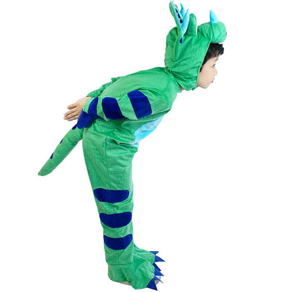 Child Triceratops Costumes Kids Dinosaur Jumpsuit Helmet Suit Halloween Costume for Boys Girls 3-12Y