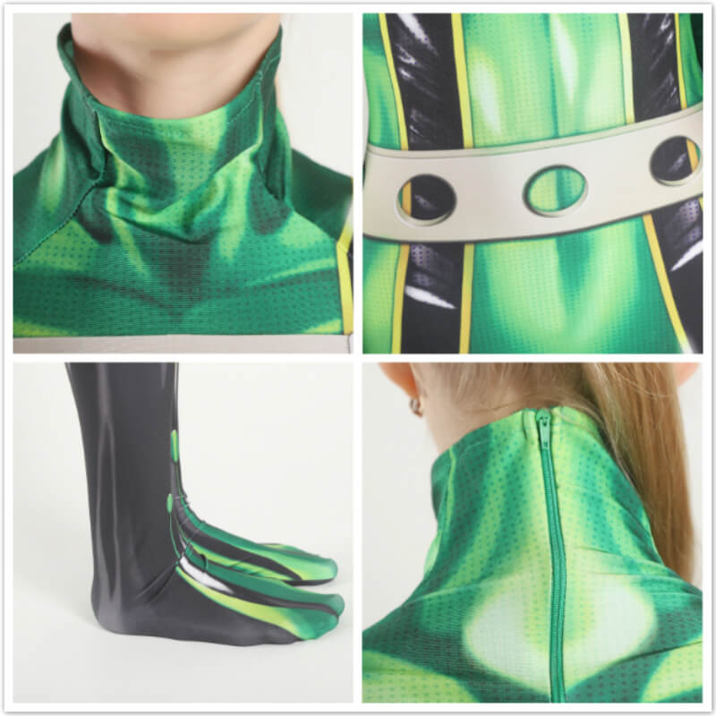 Tsuyu Asui Costume Froppy Cosplay Costume Green Jumpsuit Party Carnival Halloween Costume