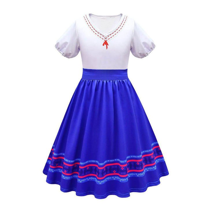 Kids Mirabel Dress Familia Madrigal Cosplay Dresses Halloween Party Dress Up Costume