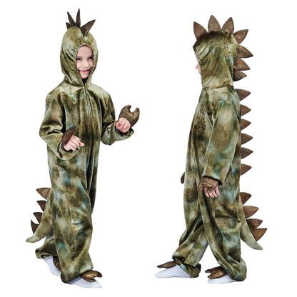Kids Dinosaur Costume Halloween Monster Cosplay Dress Up for Boys Girls