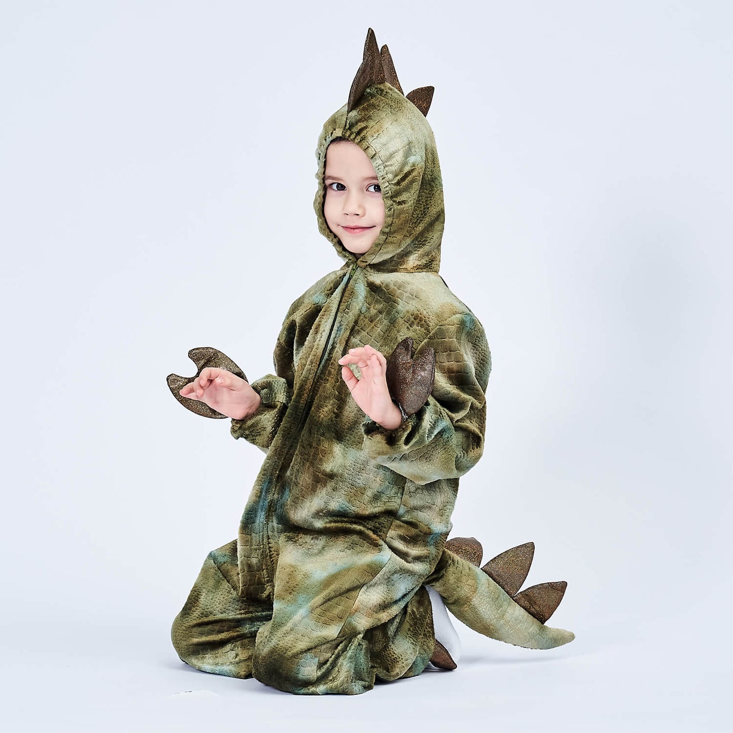 Kids Dinosaur Costume Halloween Monster Cosplay Dress Up for Boys Girls