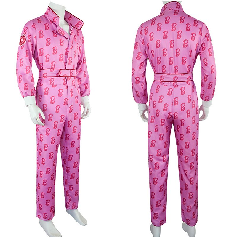 Men's Ryan Gosling Jumpsuit Pink Clothing Ryan Gosling Cosplay Costume for Halloween