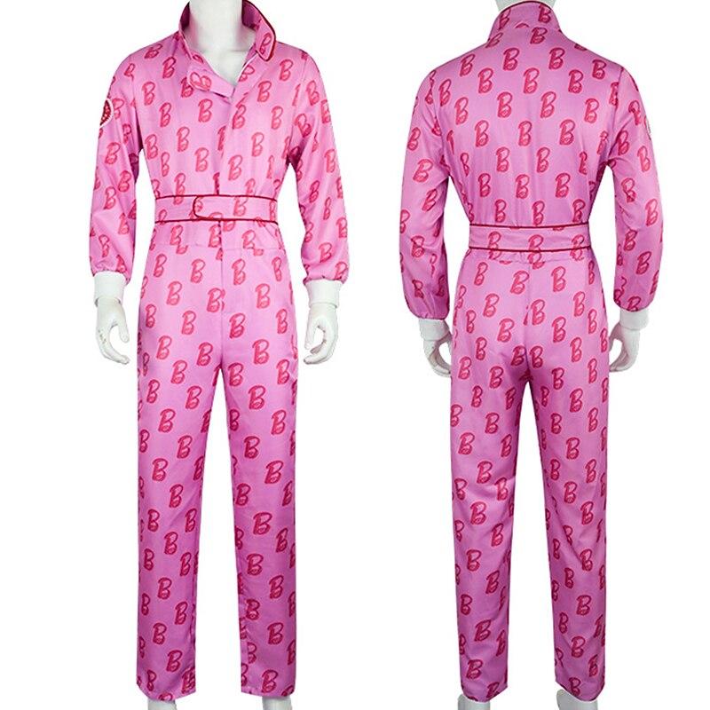 Men's Ryan Gosling Jumpsuit Pink Clothing Ryan Gosling Cosplay Costume for Halloween