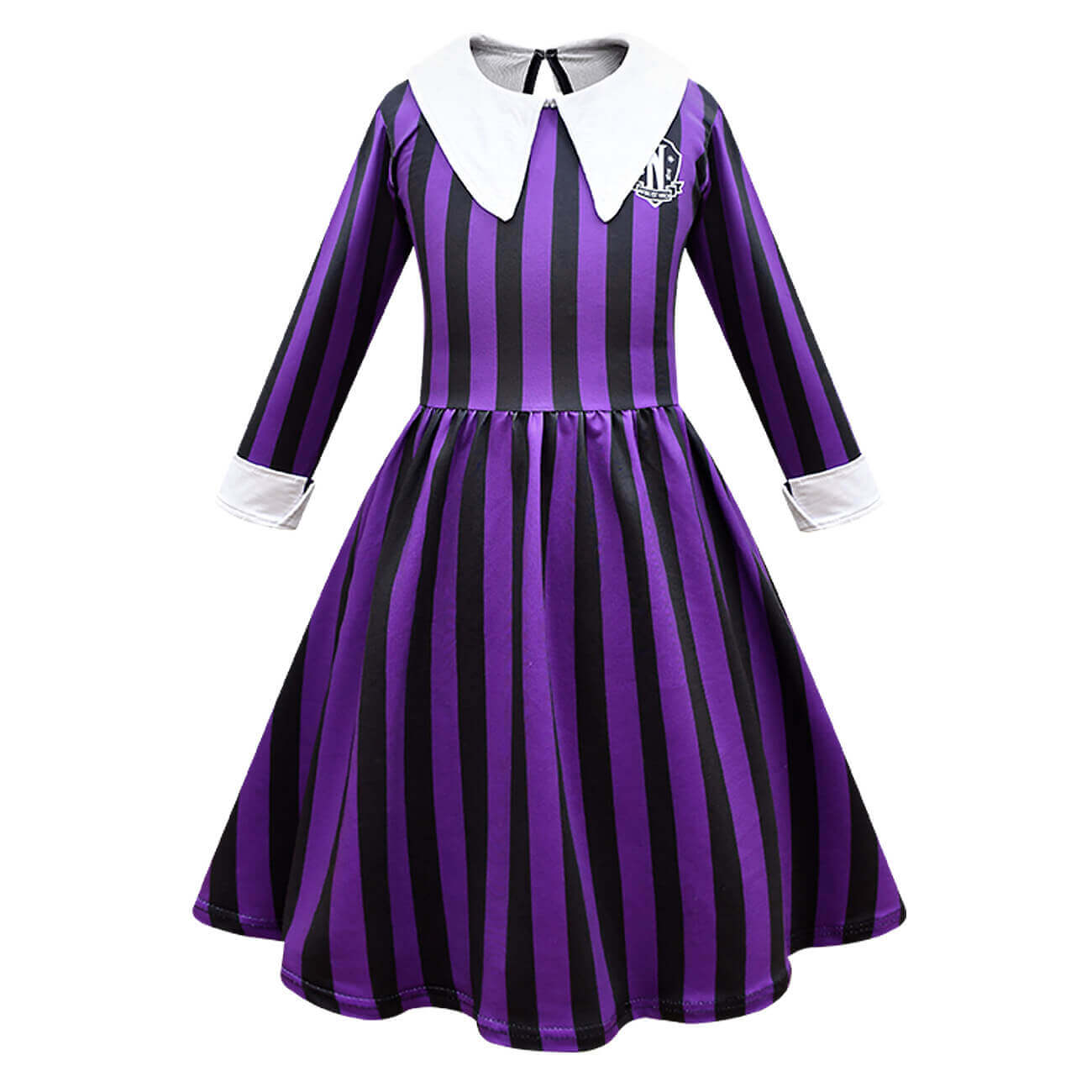 Wednesday Addams Dress Nevermore Academy School Uniform Girl Striped W –  Rubie Costume